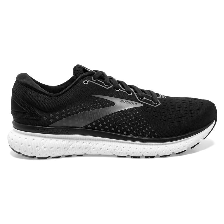 Brooks GLYCERIN 18 Road Running Shoes Mens Online - Black/Pewter/White (ACH786203)